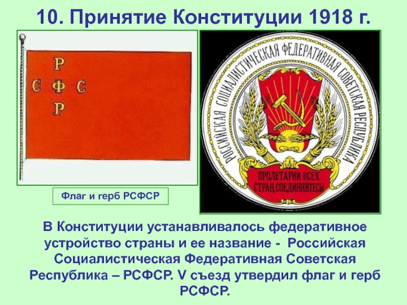 Рсфср г. Флаг и герб РСФСР 1918. Флаг РСФСР по Конституции 1918 г. Герб РСФСР по Конституции 1918 г. Государственный флаг и герб РСФСР 1918г.