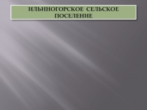 ИЛЬИНОГОРСКОЕ СЕЛЬСКОЕ ПОСЕЛЕНИЕ