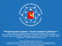 Региональный проект Успех каждого ребенка: цели, задачи и направления