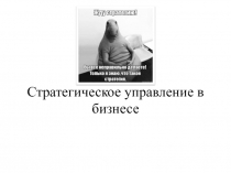 Стратегическое управление в бизнесе