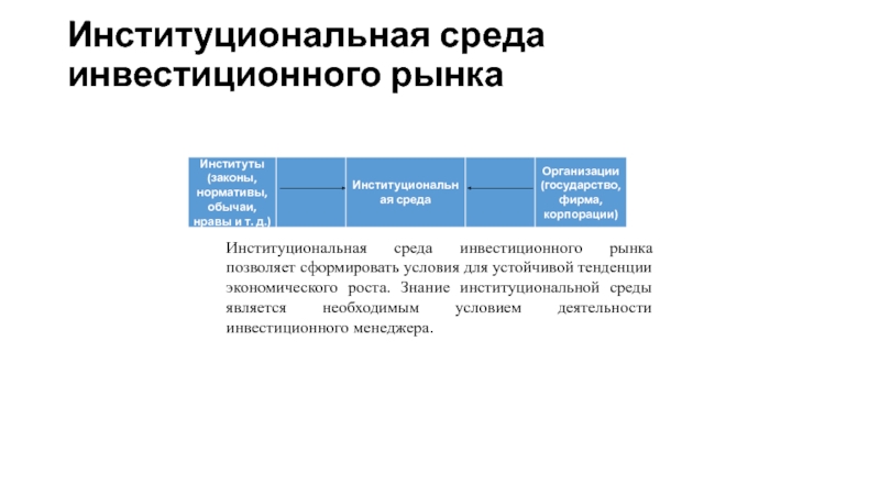 Экономическое окружение инвестиционного проекта