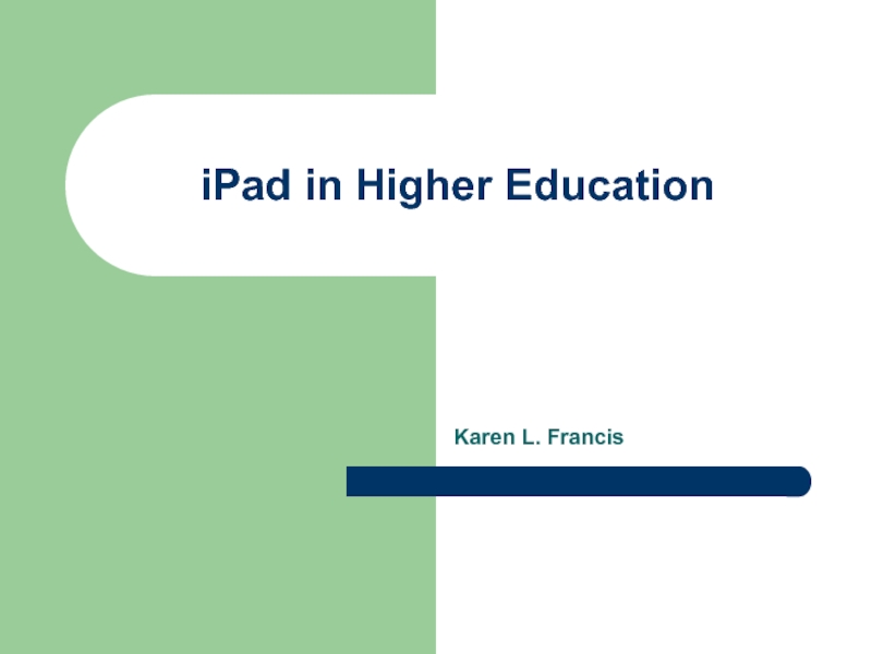 iPad in Higher Education