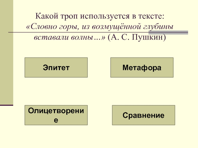 Какой троп использует