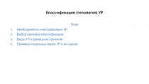 Классификация (типология) УР