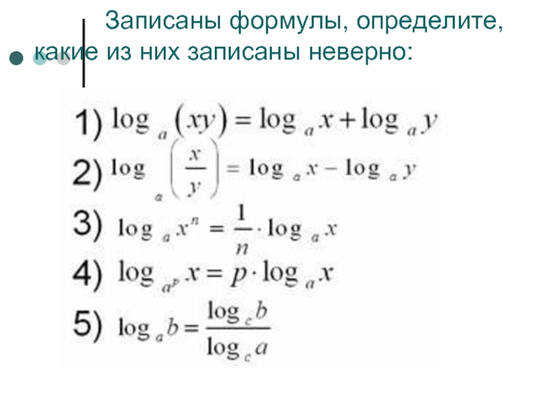 Отметь формулы которые записаны неверно. Логарифмическая функция формула. Формы логарифмов функций. Формулы которые записаны неверно. Отметь формулы, которые записаны неверно:he4.