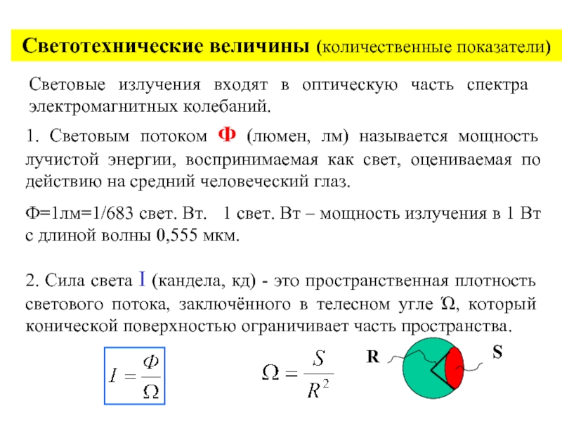 Мощность светового излучения