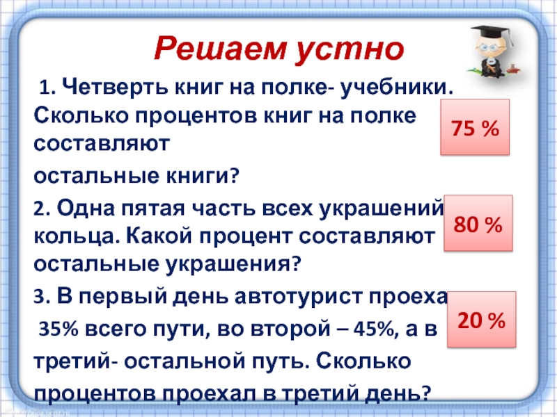 Процент книга. Одна пятая часть. Одна пятая это сколько процентов. Три четверти это сколько в процентах. Одна пятая в процентах.