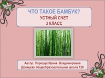 Что такое бамбук? 3 класс