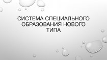 Система специального образования нового типа