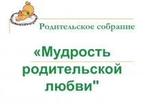 Мудрость родительской любви