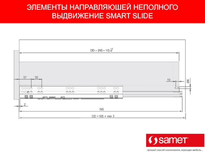 Направляющие скрытого монтажа самет схема монтажа