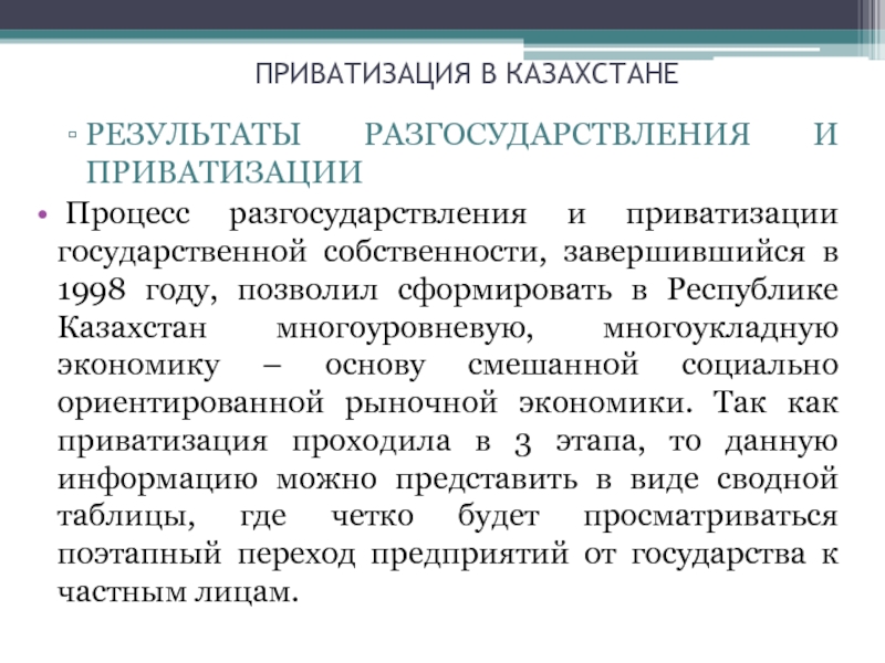 Реферат: Приватизация государственных предприятий в России этапы и первые результаты