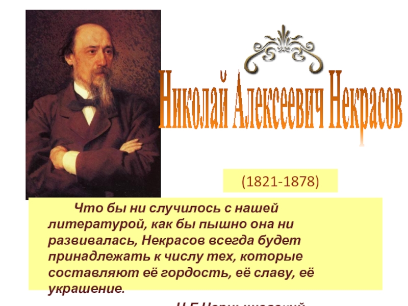 (1821-1878)
Николай Алексеевич Некрасов
Что бы ни случилось с нашей