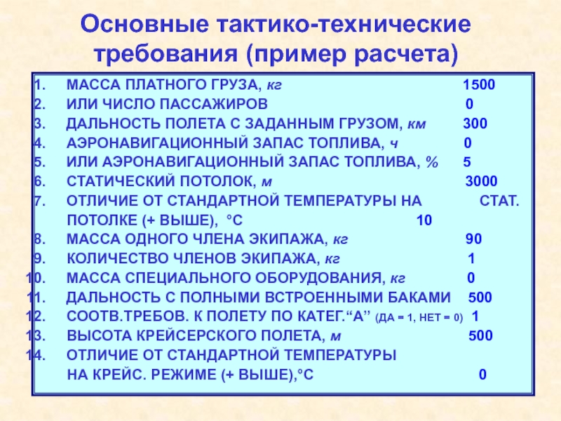 Тактико технические требования к образцам вооружения и военной техники