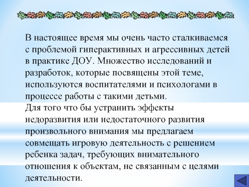 Презентация на защиту практики в детском саду