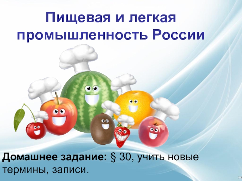 Пищевая и легкая промышленность России