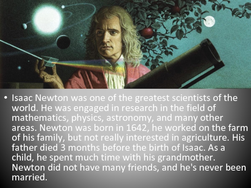 Read the text isaac newton