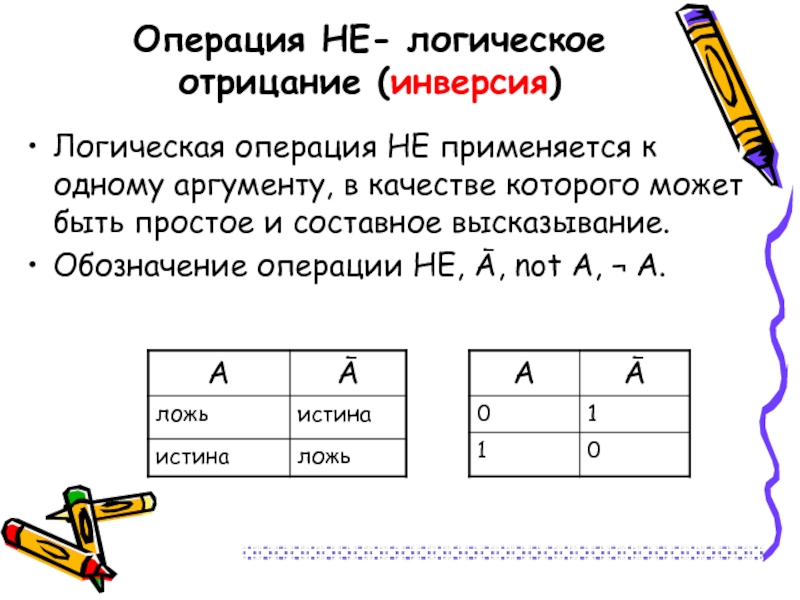 Операция логического отрицания. Логическая операция не. Инверсия логическая операция. Отрицание логическая операция. Логическое отрицание обозначается.