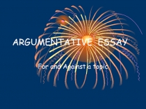 ARGUMENTATIVE ESSAY