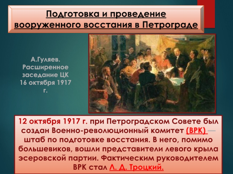 Переход власти к партии большевиков презентация 11 класс загладин