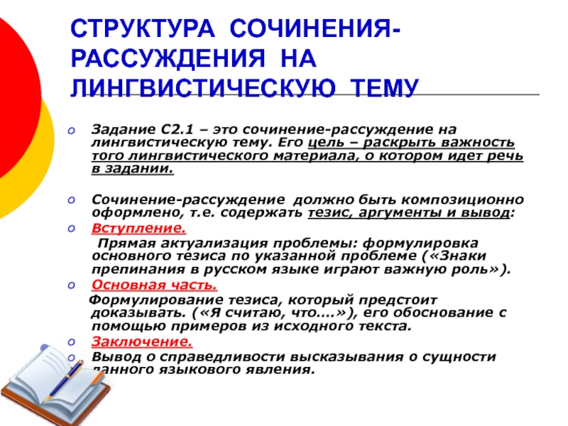 Написание сочинения рассуждения 6 класс презентация