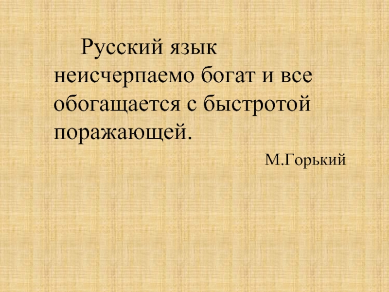 Русский язык неисчерпаемо богат презентация