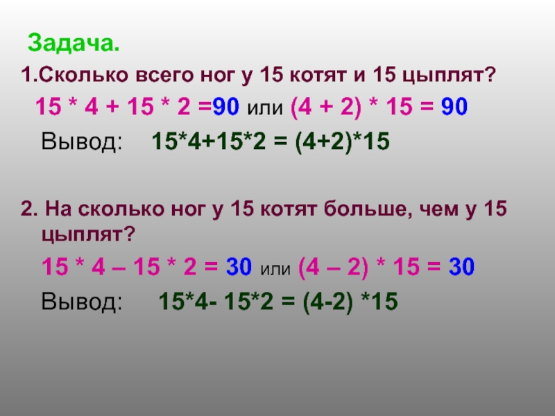 Распределительное свойство умножения 6 класс презентация