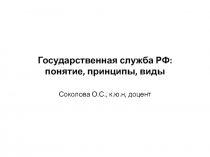 Государственная служба РФ: понятие, принципы, виды