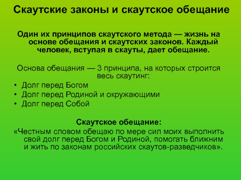 Скаутское движение в россии презентация