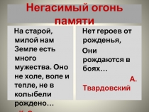 Презентация в помощь проведения урока мужества 