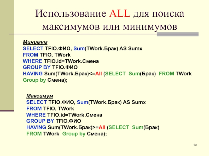 Возможности запросов. Использование all. Использование all в английском. Когда используется each all the.