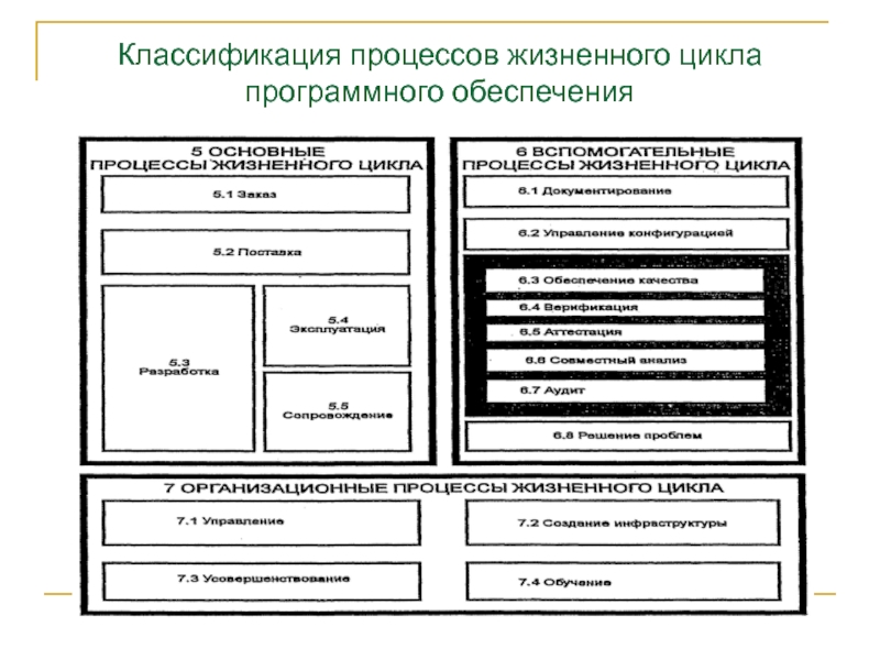 Основные процессы жизненного цикла программного обеспечения