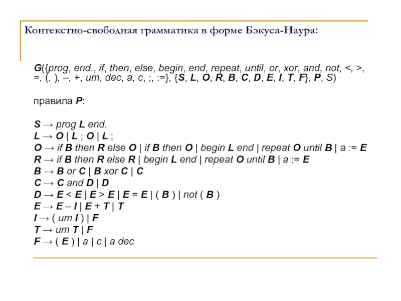 Форма бэкуса наура