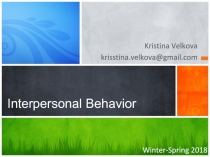 Interpersonal Behavior