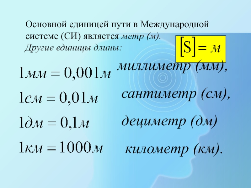 Основной единицей си является