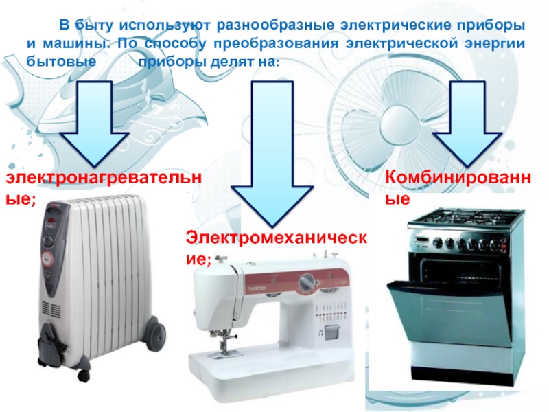 Быт использование. Прибор преобразования энергии. Преобразование энергии в электрических приборах. Бытовые энергии в быту. Бытовые приборы преобразующие электроэнергию в тепловую.