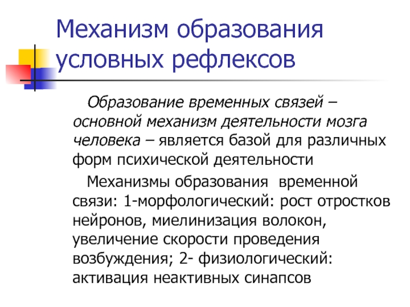 Условно рефлекторная деятельность