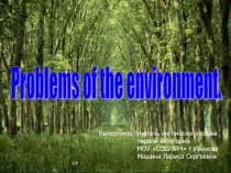 Problems of the environment