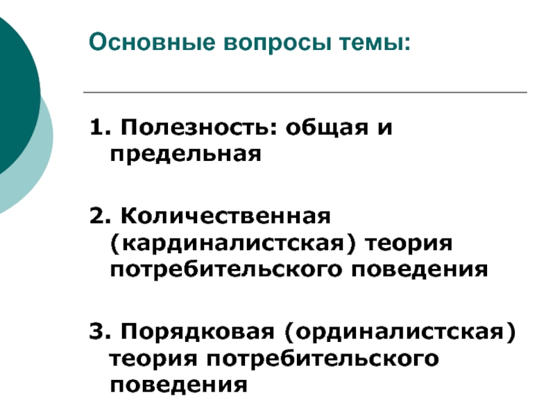 Рыночное поведение. Кардиналистская и Ординалистская теория потребительского поведения. Количественная теория потребительского поведения. Порядковая теория потребительского поведения. Вопросы по теме теория потребительского поведения.