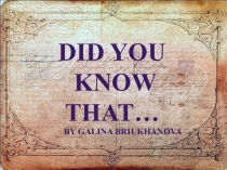 Did you know that ...