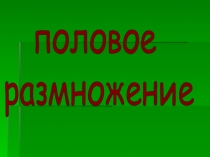 половое
размножение