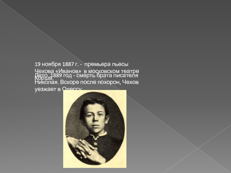 Драматургия чехова кратко. Пьеса Иванов Чехова 1887. Пьеса Иванов Чехова 1887 фото с Чеховым. Чехов Ивановское надпись. Иванов Чехова драматургия фото с подписью.