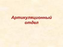 Артикуляционный отдел 