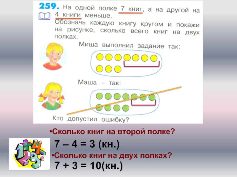 На полке стояло 5 книг