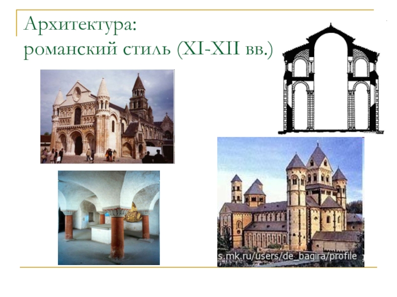 Архитектура: романский стиль (XI-XII вв.)
