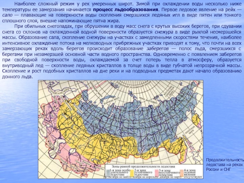 Сложный режим. Последовательность образования ледовых явлений на реках. Режим умеренных рек. Ледовые явления на реках в условиях умеренного климата. Ледовые явления на реках обозначения.