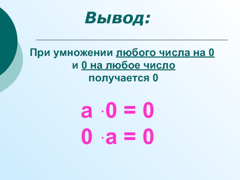 Умножение на 0 и на 1 урок 2 класс конспект урока и презентация