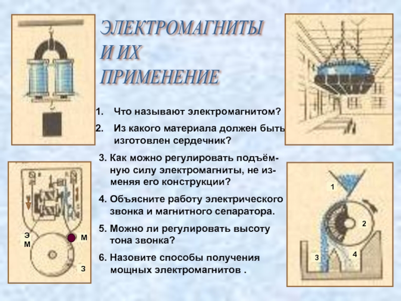 Применение электромагнитов 8 класс физика презентация