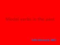Modal verbs in the past