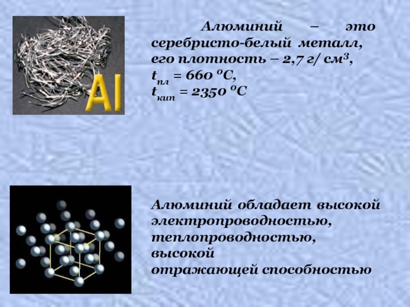 Презентация алюминий и железо